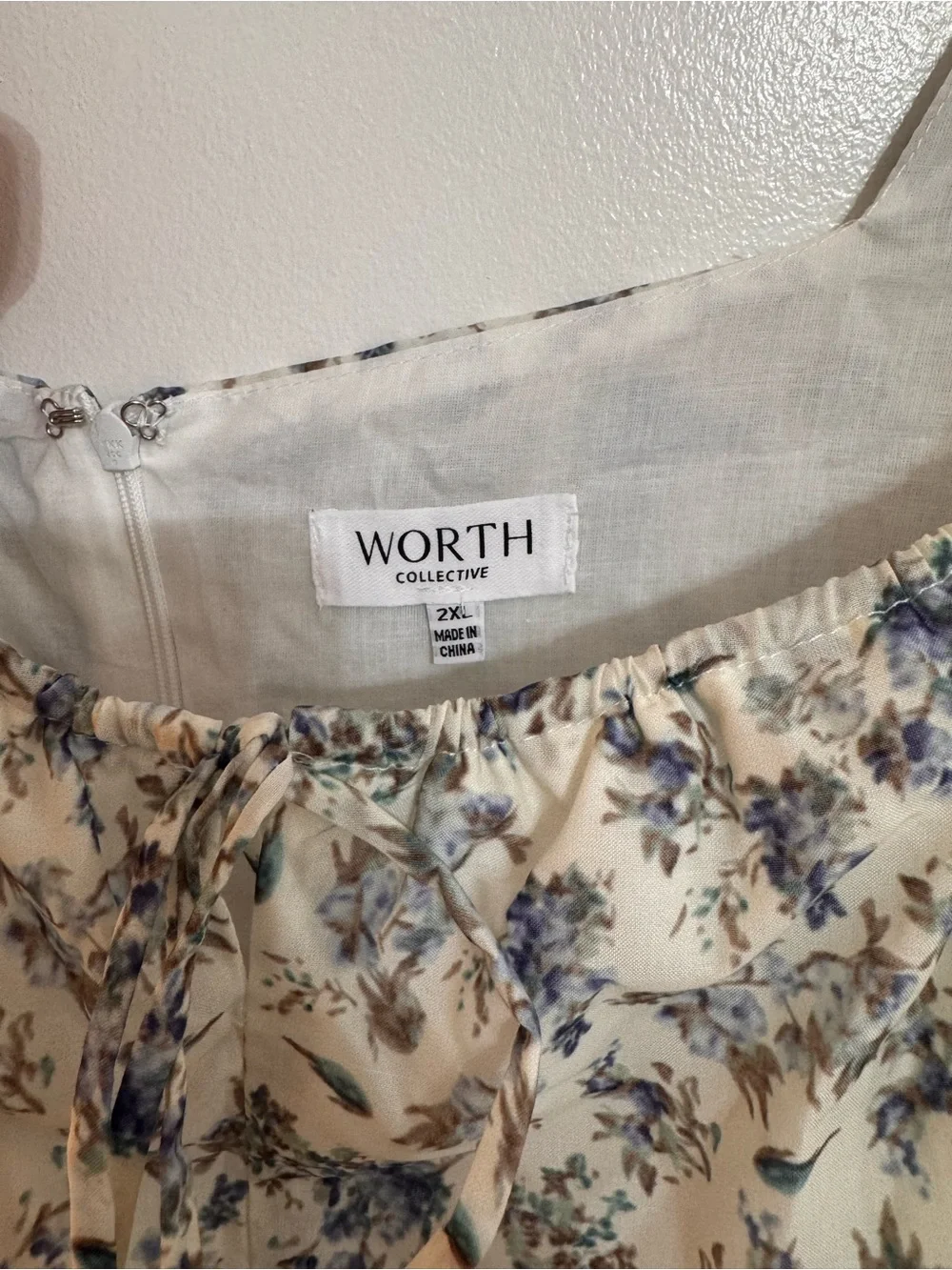Worth Collective The Emery Midi Dress in Blue Floral - Never worn